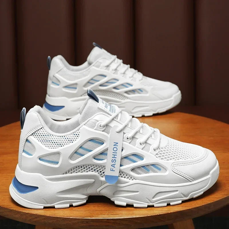 Men's Casual Sneakers Summer Breathable Anti Slip Mesh Outdoor Running Shoes Student Sneaker Tennis Shoes Zapatillas Informales