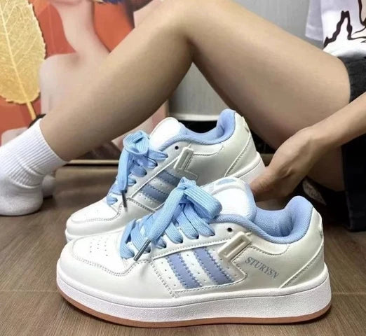 Cute Harajuku Sneakers Women's Running Shoes 2024 New blue Thick Platform Sneakers students Outdoor Casual pink Vulcanized Shoes