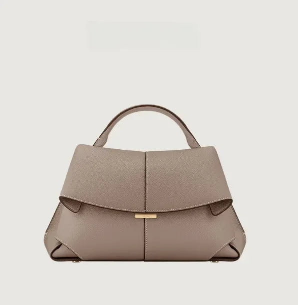 1pcs High end luxury leather smile bag with pleated design, single shoulder large capacity commuting handbag