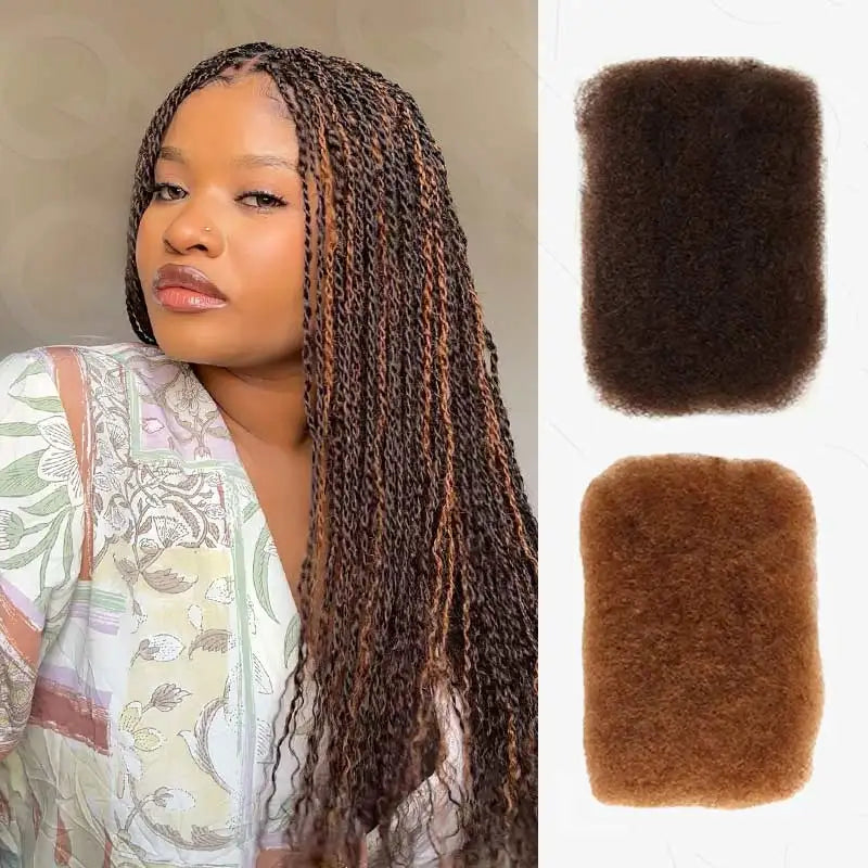 Top Peruvian Kinky Curly Mini Twist QVR US Stock Afro Kinky Bulk Human Hair for Braiding 100% Remy Hair Bundles No Shedding