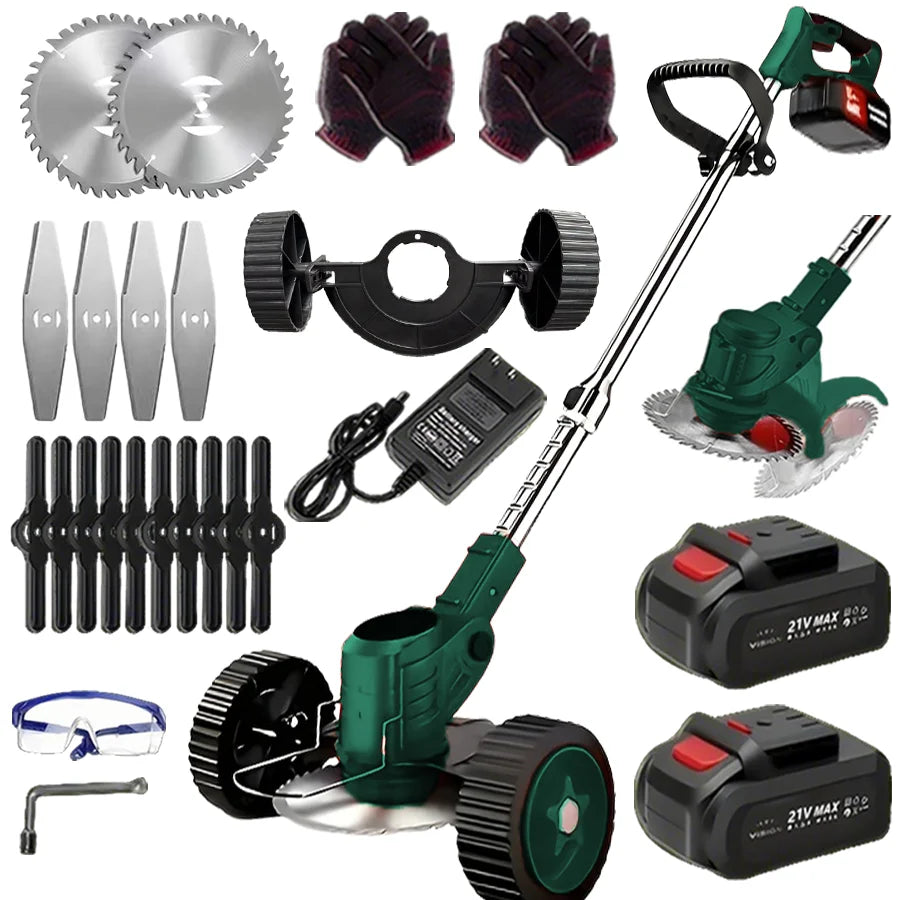 Electric Weed Wacker Battery Powered Grass Trimmer 3 in 1 Weed Trimmer Lawn Edger Brush Cutter for Lawn Garden Pruning Trimming