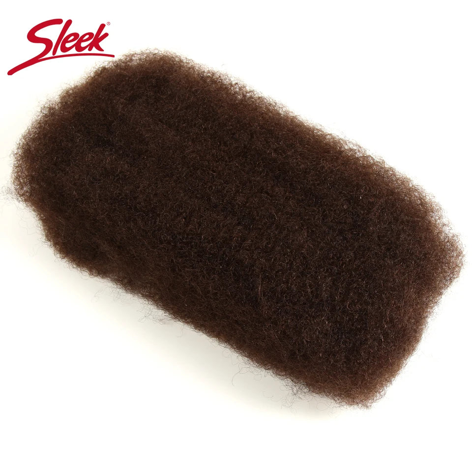 QVR Afro Kinky Bulk Human Hair Extensions Natural Black/Brown/Grey - Lightweight for Braiding, Styling & Everyday Wear