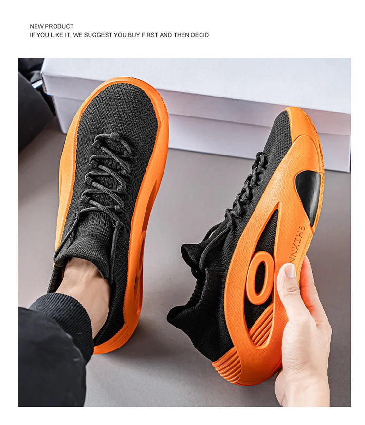 New Arrival Black Green Summer Sneakers for Men Breathable Socks Casual Sports Shoes Men Trainers Platform Designer Sneakers Men