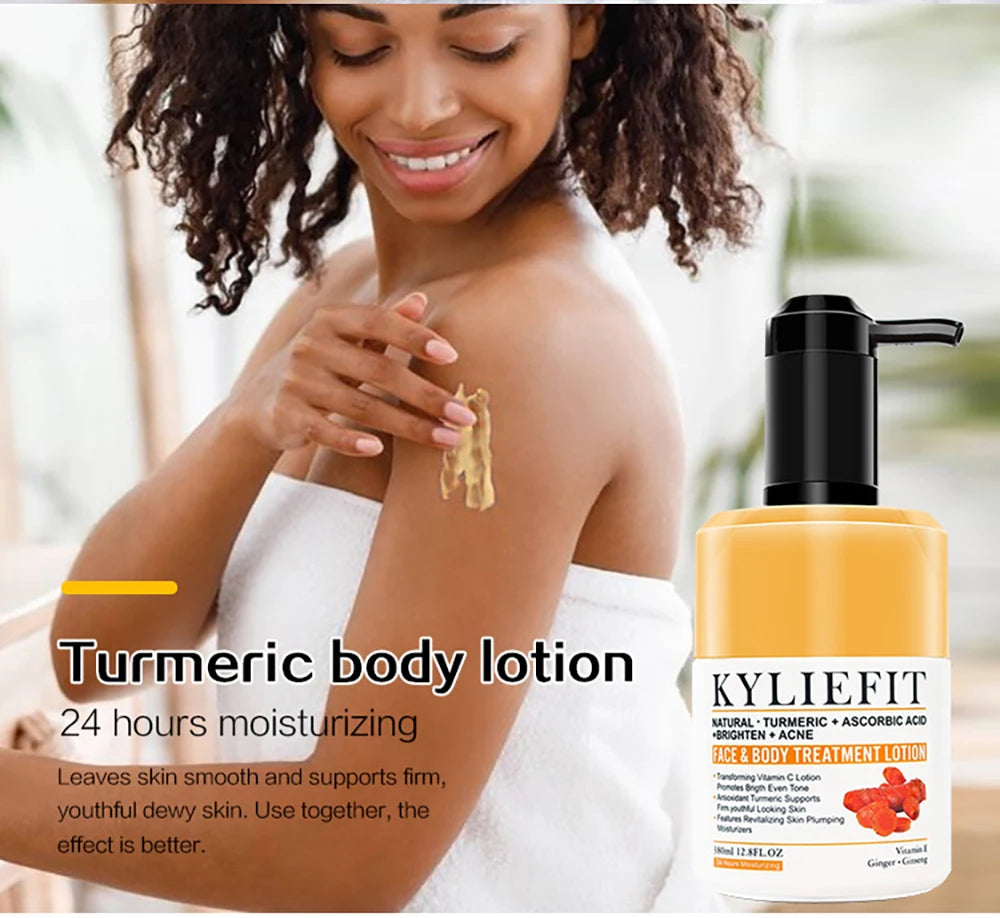 Organic Turmeric Skin Care Kit, Brighten, Remove Darkness, Lighten, Hydration, Exfoliate, Even Skin Tone, for Private Label