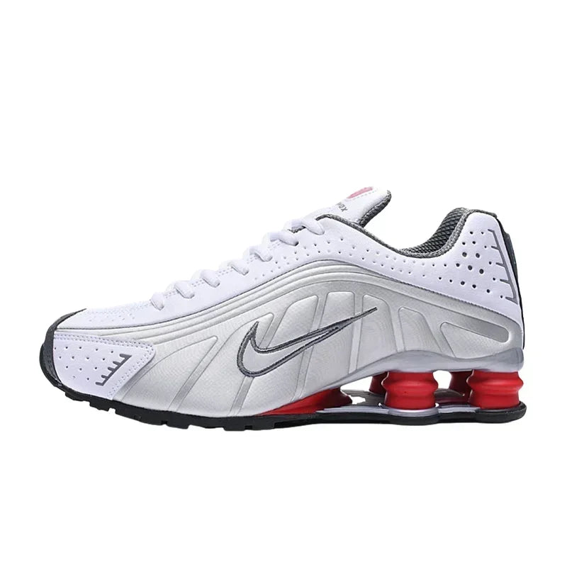 Nike Shox R4 Black Silver Retro Air Columns Non-slip Cushioning Casual Men Running Shoes Athletic Sneakers Men