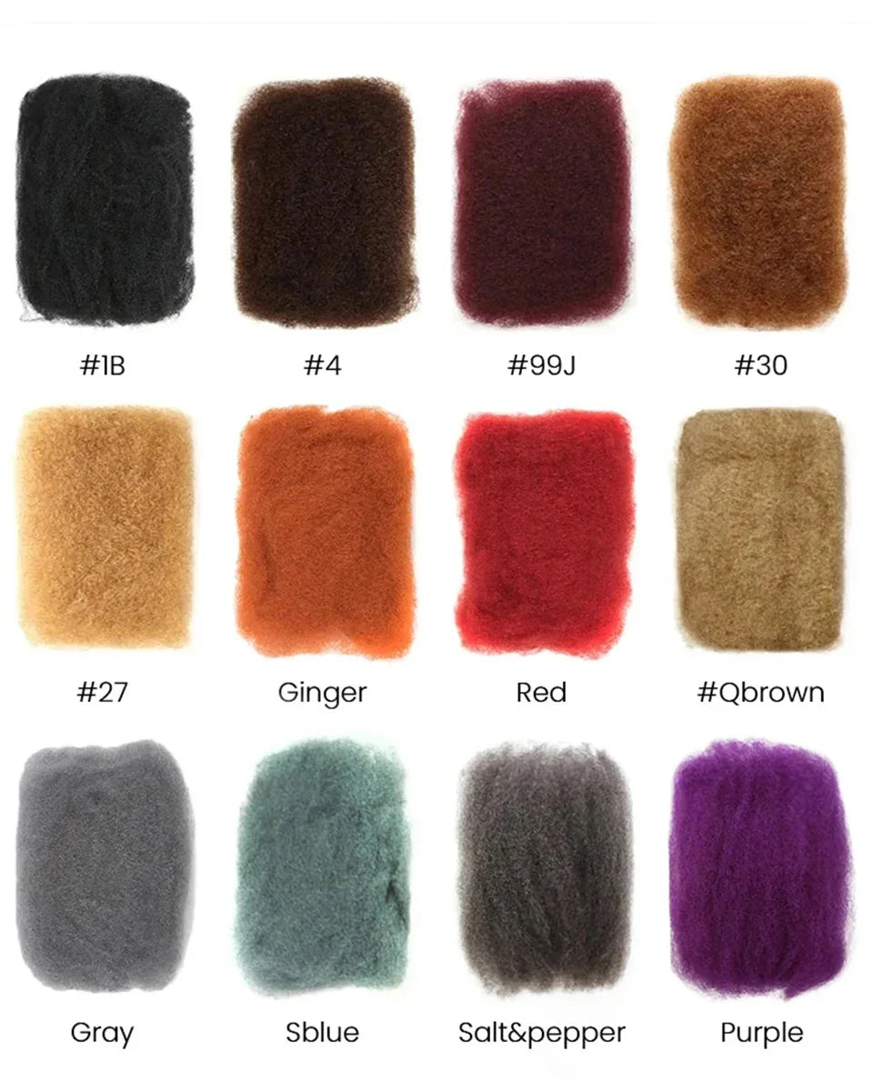 Best Sale QVR Afro Kinky Bulk Twist Braids Hair100% Human Hair for Braiding Dreadlocks Extentions Remy Bulk Hair No Attachment