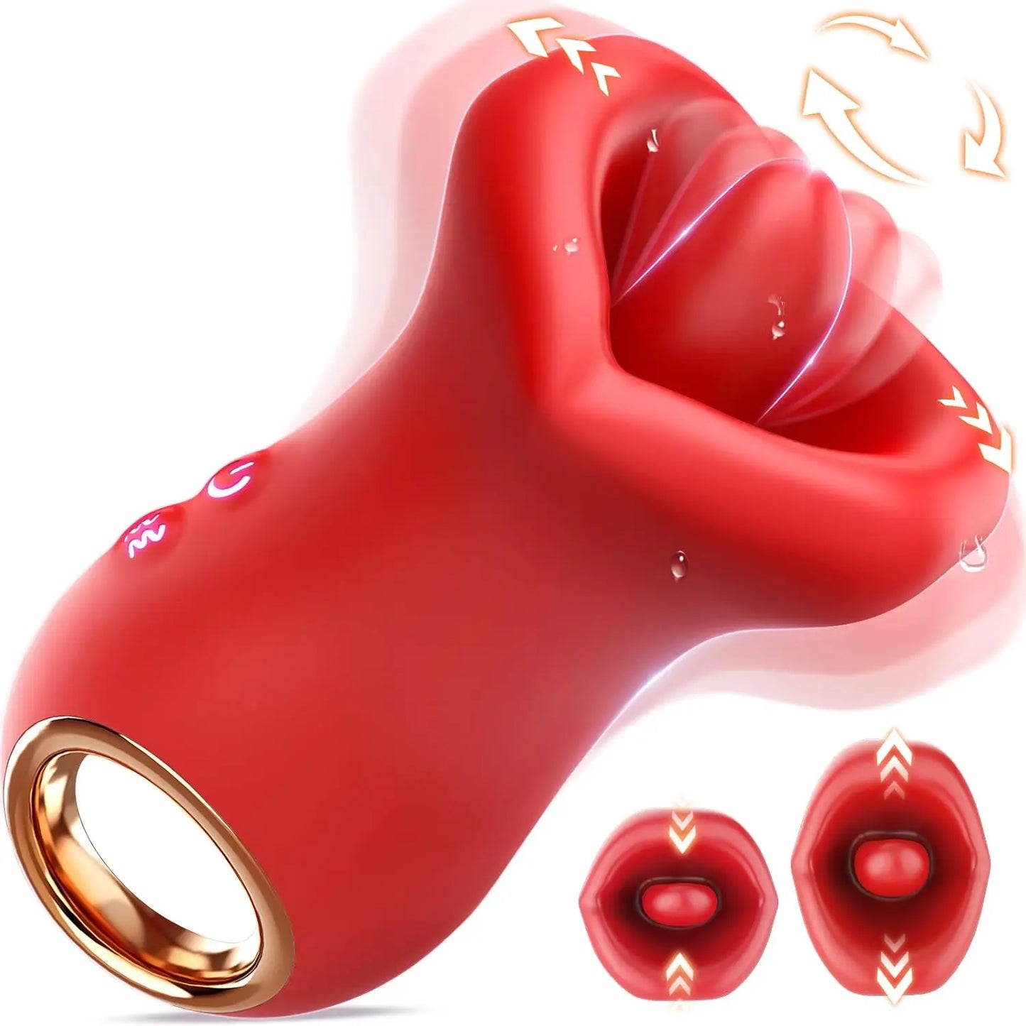 Mouthpiece rose sex toy tongue licking clitoris nipple sucking stimulation sexual intercourse vibrating massager adult products