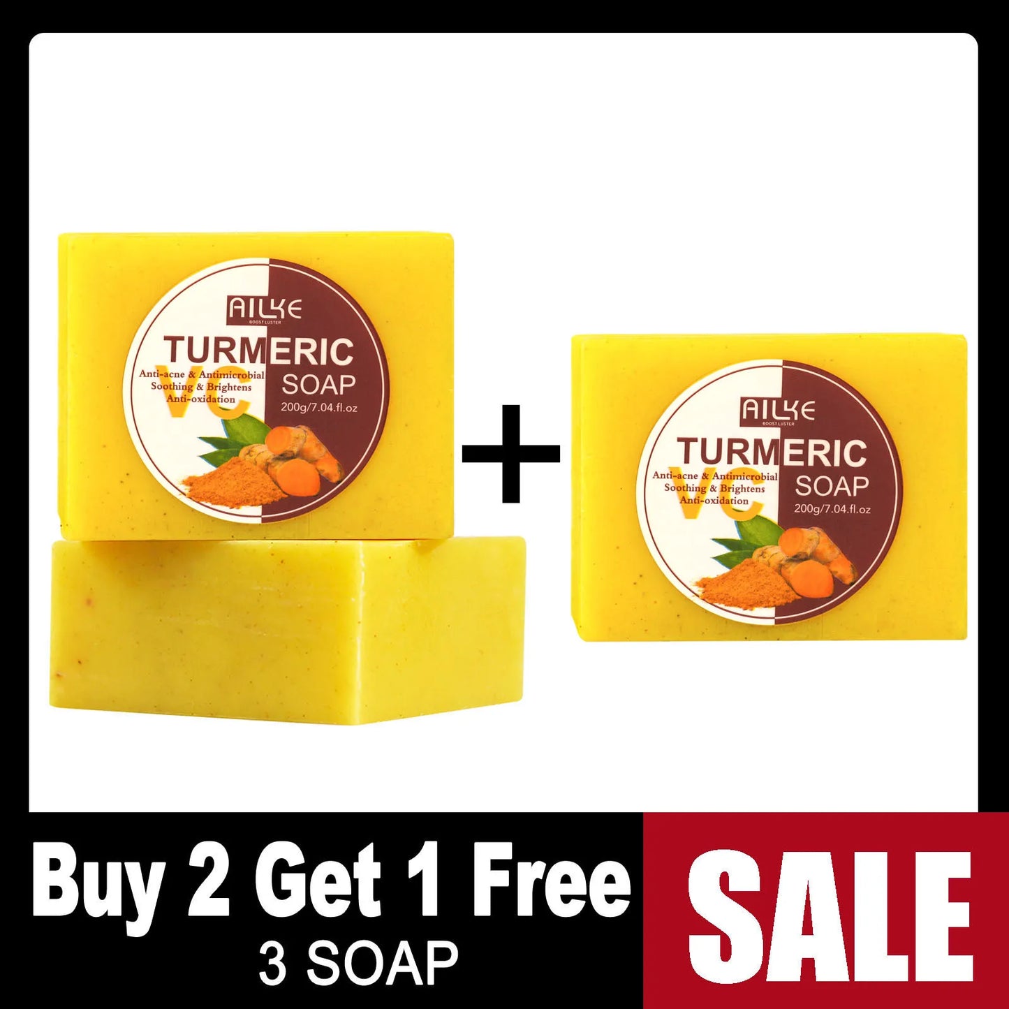 Organic Turmeric Skin Care Kit, Brighten, Remove Darkness, Lighten, Hydration, Exfoliate, Even Skin Tone, for Private Label