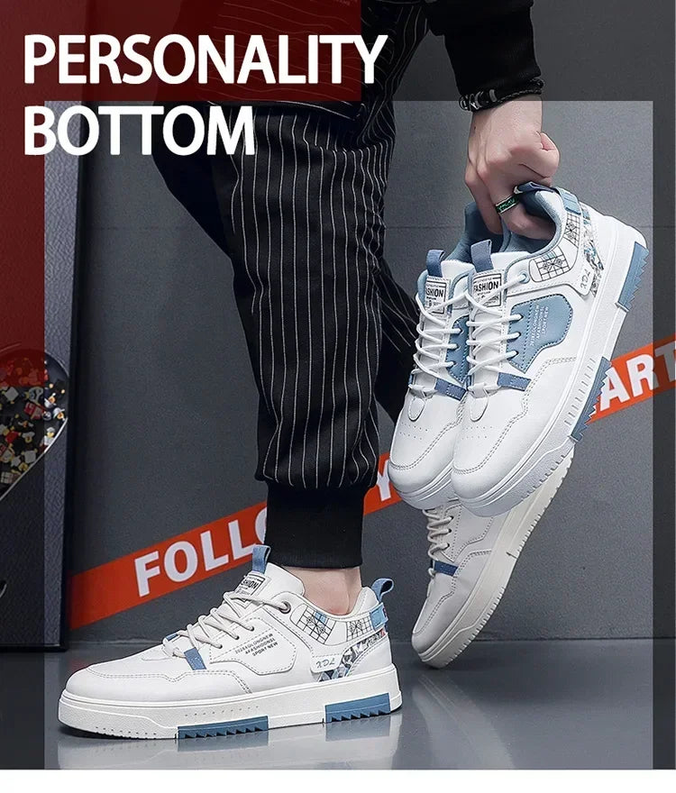 2025 Fashion Men Casual Platform Sneakes LaceUp Trainers Student Sneakes Mens Vulcanized Shoes Tennis Sneakers