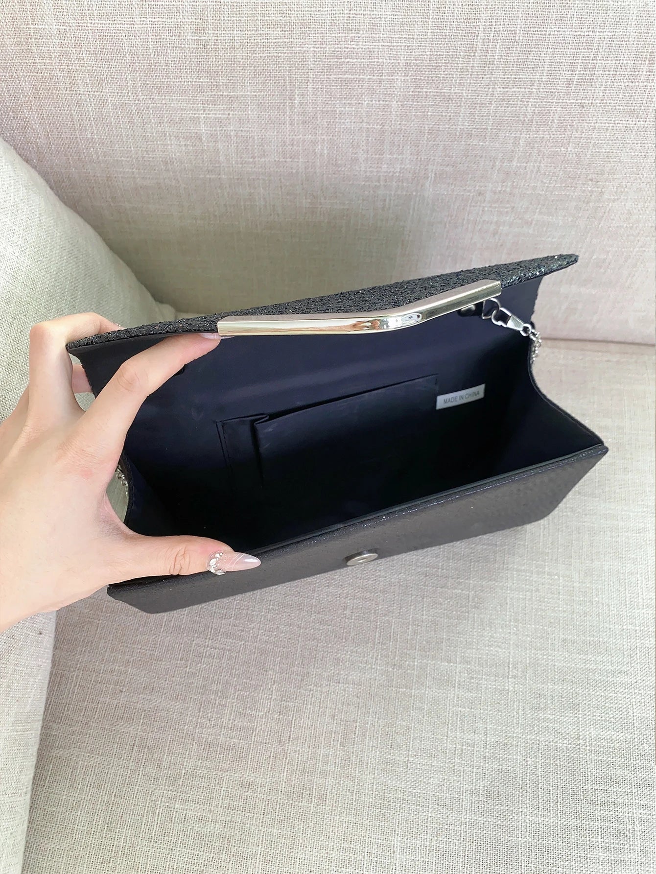 Glitter Bling,Shiny Elegant And Fashionable Envelope Clutch Bag, Party Wedding Handbag For Women Dinner Bag