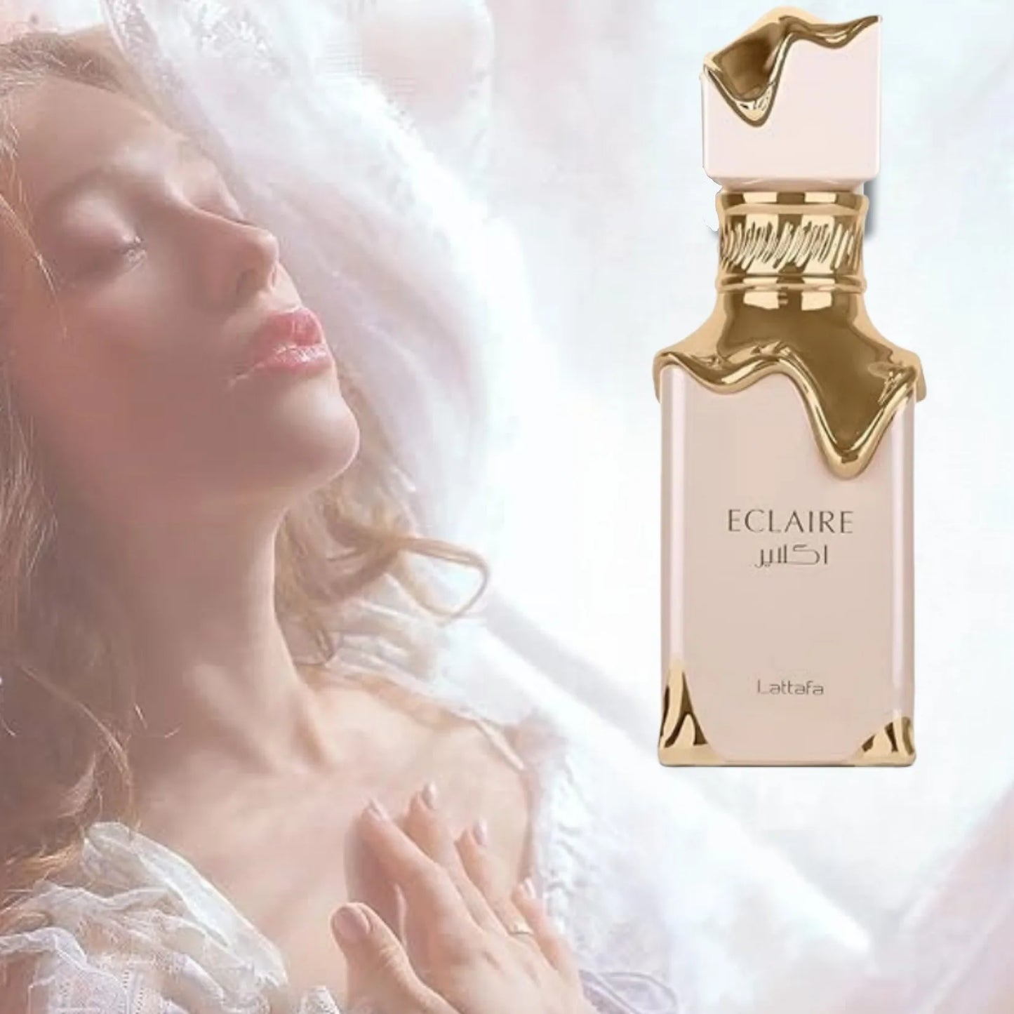 Lattafa Eclaire - Vanilla, Caramel, Sweet, Floral - Eau De Parfum Long-Lasting Fragrance for Women, 3.40 Ounce / 100 Ml