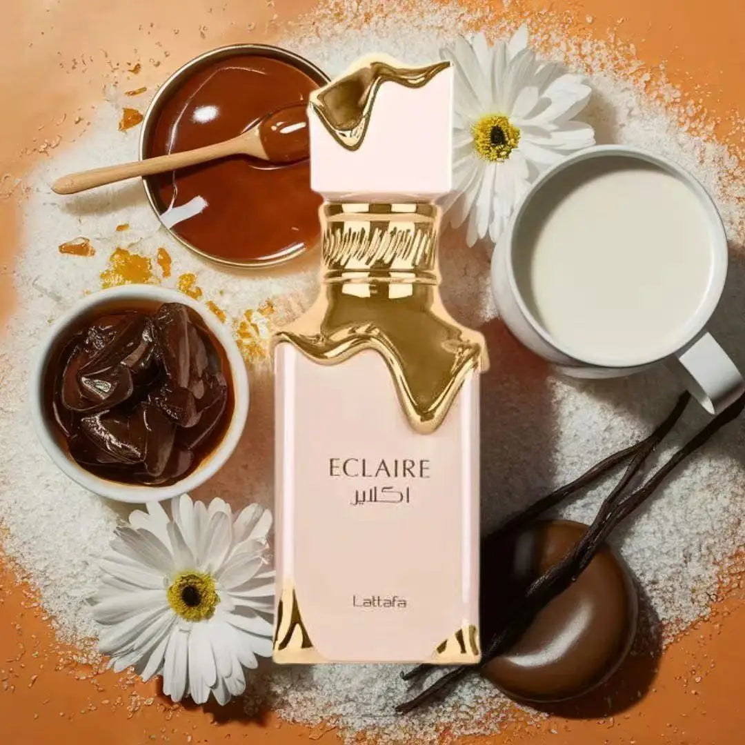 Lattafa Eclaire - Vanilla, Caramel, Sweet, Floral - Eau De Parfum Long-Lasting Fragrance for Women, 3.40 Ounce / 100 Ml