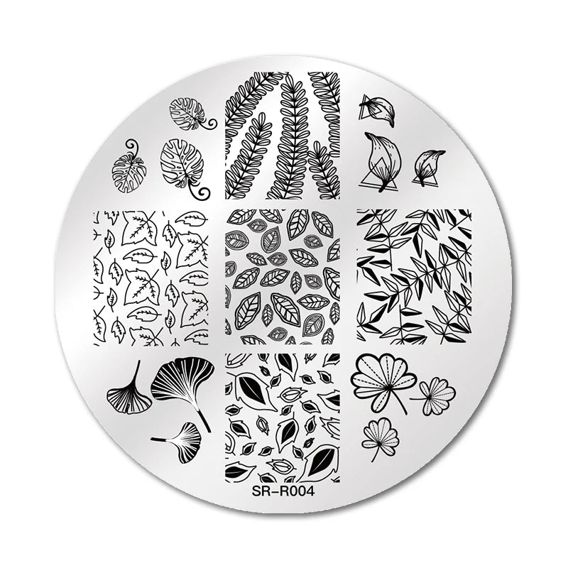 Nail Stamping Plate Flower Leaf Geometry Stamp Template Snakeskin Nail Image Plate Stencil DIY Printing Stainless Steel Tools