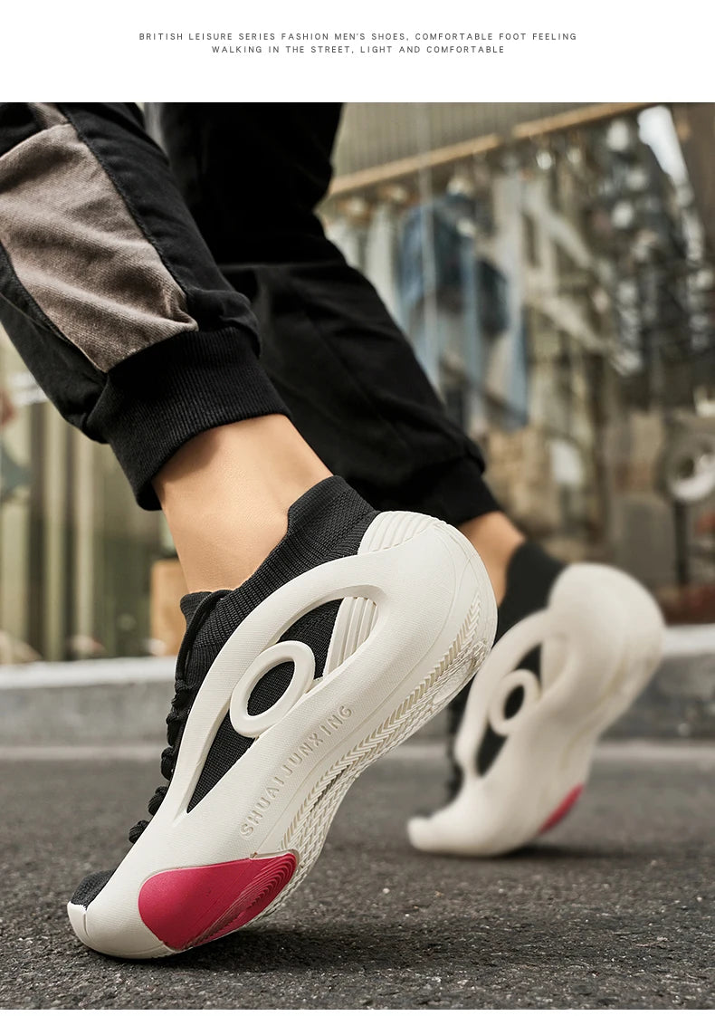 New Arrival Black Green Summer Sneakers for Men Breathable Socks Casual Sports Shoes Men Trainers Platform Designer Sneakers Men