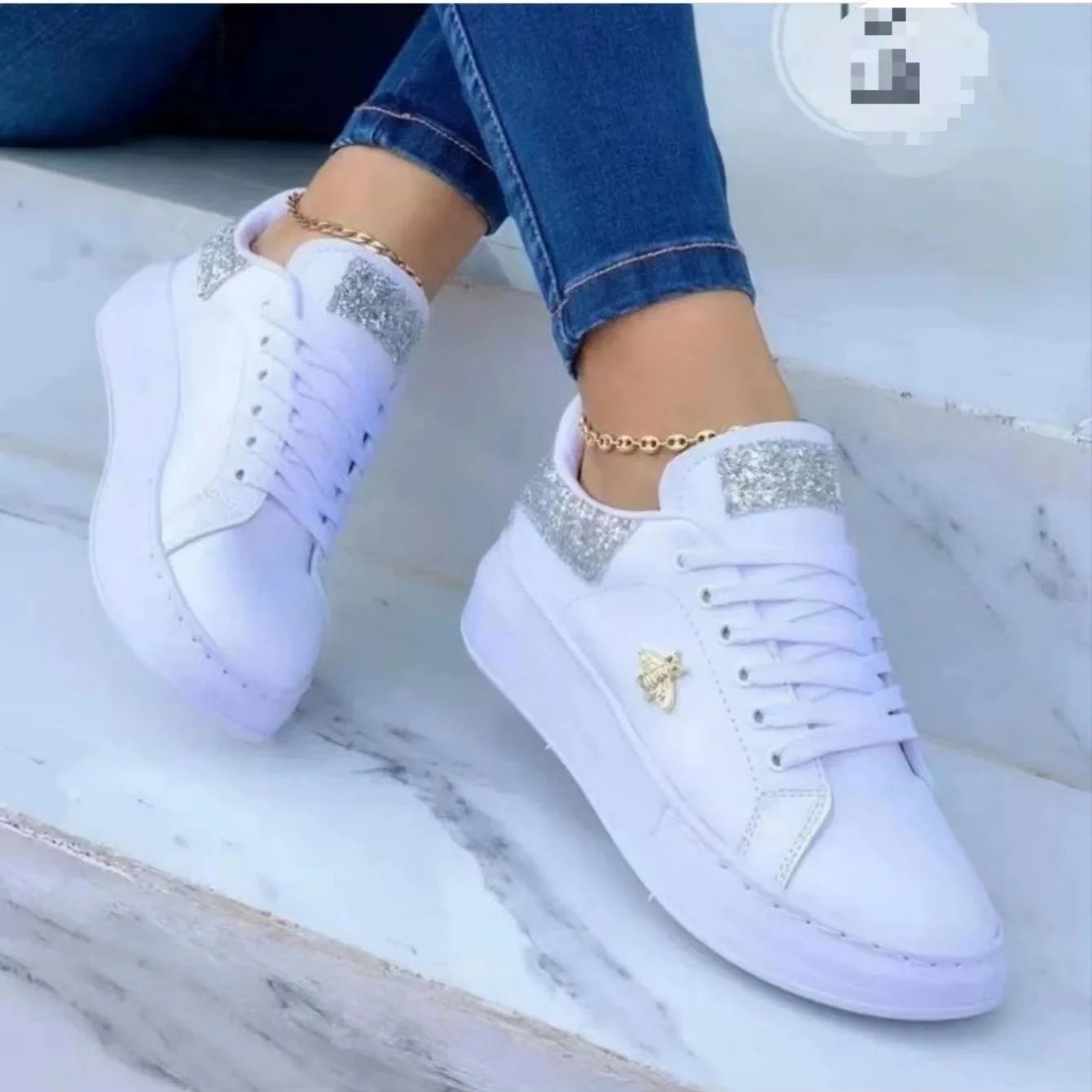 Women Sneakers Casual Fashion Butterfly Round Head Sneakers Women Lace-Up Platform Vulcanized Shoes for Women Zapatos De Mujer