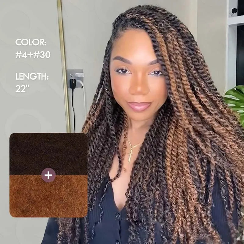 QVR Afro Kinky Bulk Human Hair Extensions 10"-22" 50Gram/pc Bigger Afro Kinky Bulk For Braiding DreadLock Natural Color