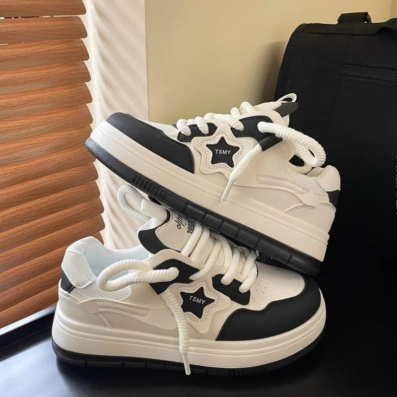 Women's Shoes Platform Sneakers New Star Designer Casual Shoes Flat Outdoor High Quality Running Shoes Trend Lace Up Tennis Shoe