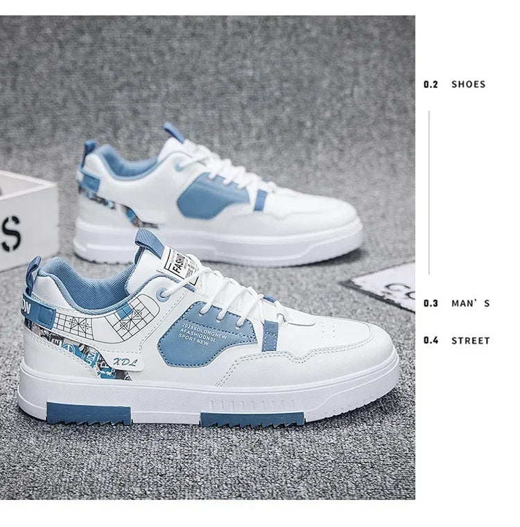 2025 Fashion Men Casual Platform Sneakes LaceUp Trainers Student Sneakes Mens Vulcanized Shoes Tennis Sneakers