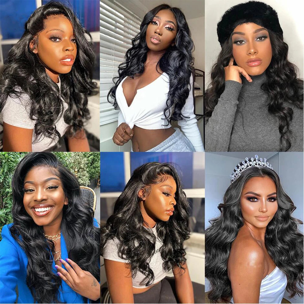 250% Density Glueless Wigs Human Hair Ready To Wear Body Wave Pre Cut Lace Wear And Go Wig 4X4 Lace Closure Wig