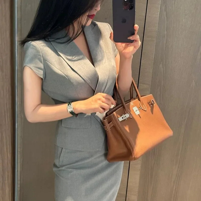 Short Sleeve Woman Outfit Sexy Office Skirt 2 Pieces Sets for Women Korea New in The Same Clothing Trend 2024 Festival Matching