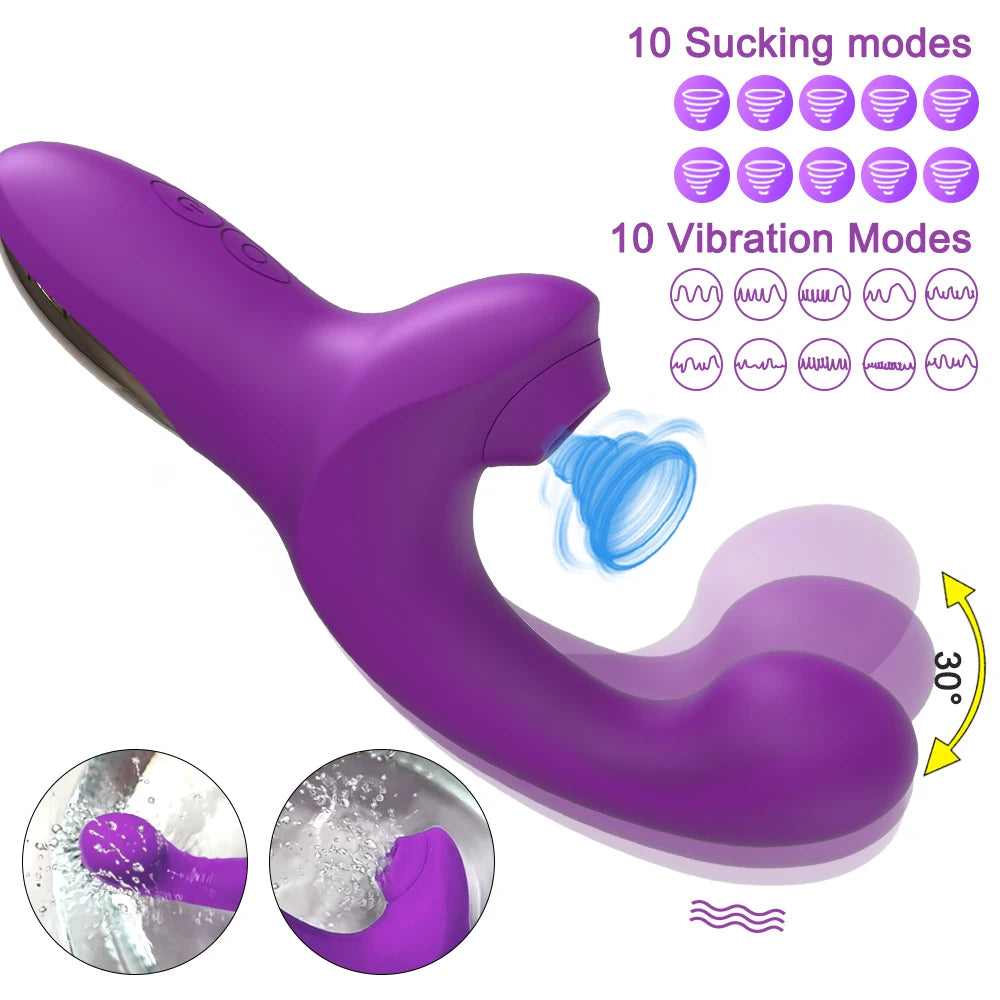 G Spot Vibrator 20 Speeds Clit Sucking Toy Dildo Adult Sex Toys Clitoral Stimulator Vibrating Finger Massager Dildos For Women