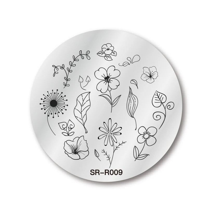 Nail Stamping Plate Flower Leaf Geometry Stamp Template Snakeskin Nail Image Plate Stencil DIY Printing Stainless Steel Tools
