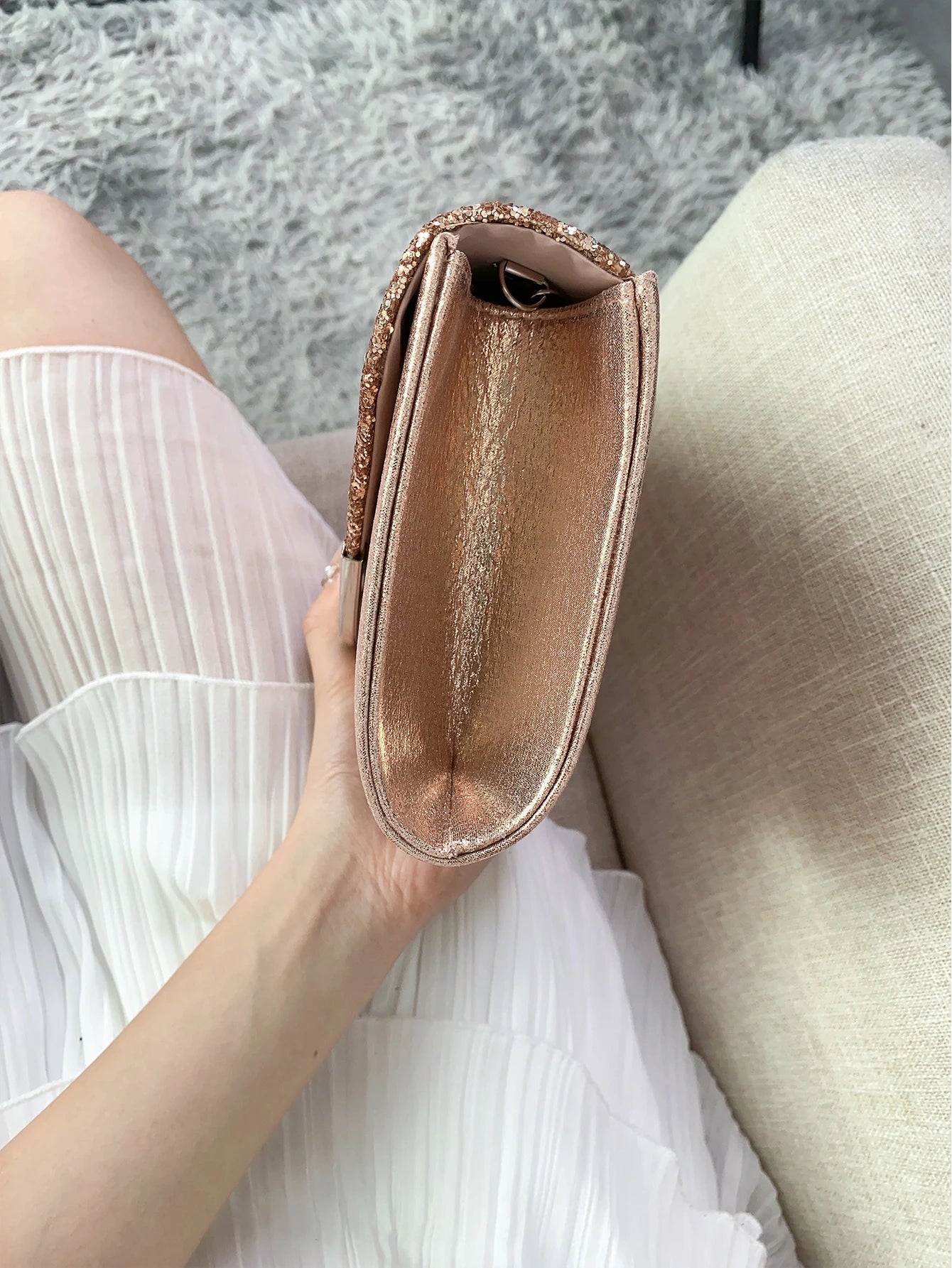 Glitter Bling,Shiny Elegant And Fashionable Envelope Clutch Bag, Party Wedding Handbag For Women Dinner Bag