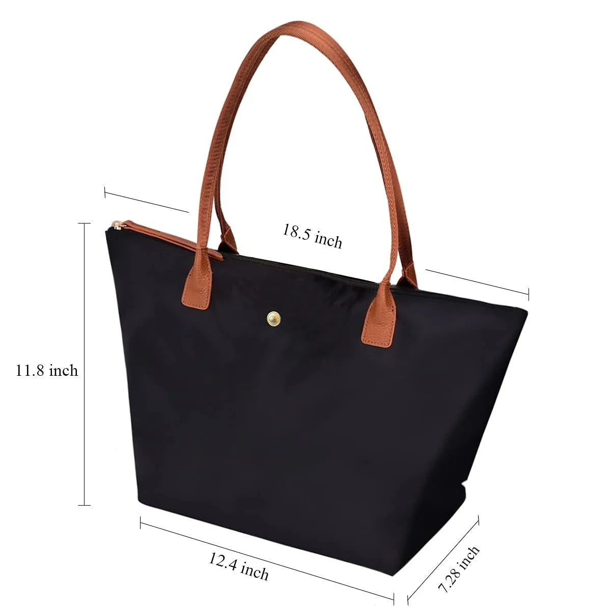 GM LIKKIE Shoulder Bag for Women Nylon Top Handle Foldable Weekend Hobo Handbag