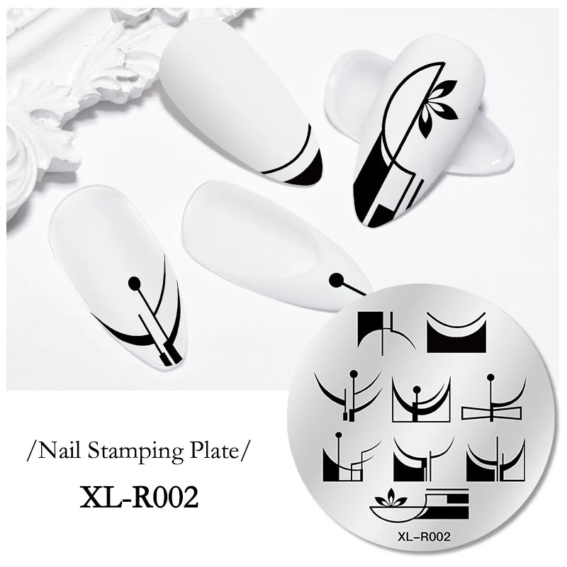 Nail Stamping Plate Flower Leaf Geometry Stamp Template Snakeskin Nail Image Plate Stencil DIY Printing Stainless Steel Tools