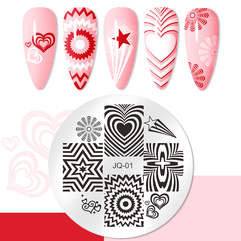 Nail Stamping Plate Flower Leaf Geometry Stamp Template Snakeskin Nail Image Plate Stencil DIY Printing Stainless Steel Tools