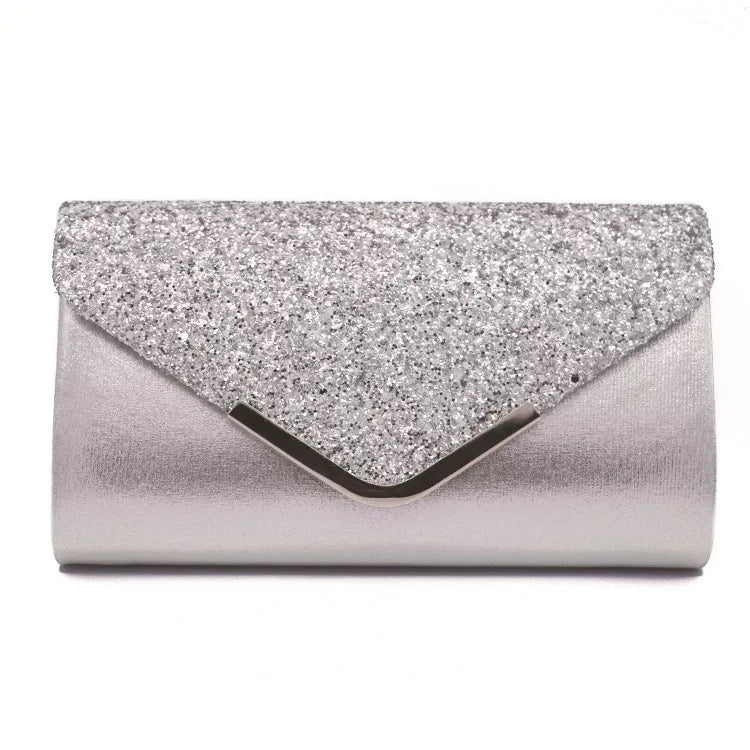 Glitter Bling,Shiny Elegant And Fashionable Envelope Clutch Bag, Party Wedding Handbag For Women Dinner Bag