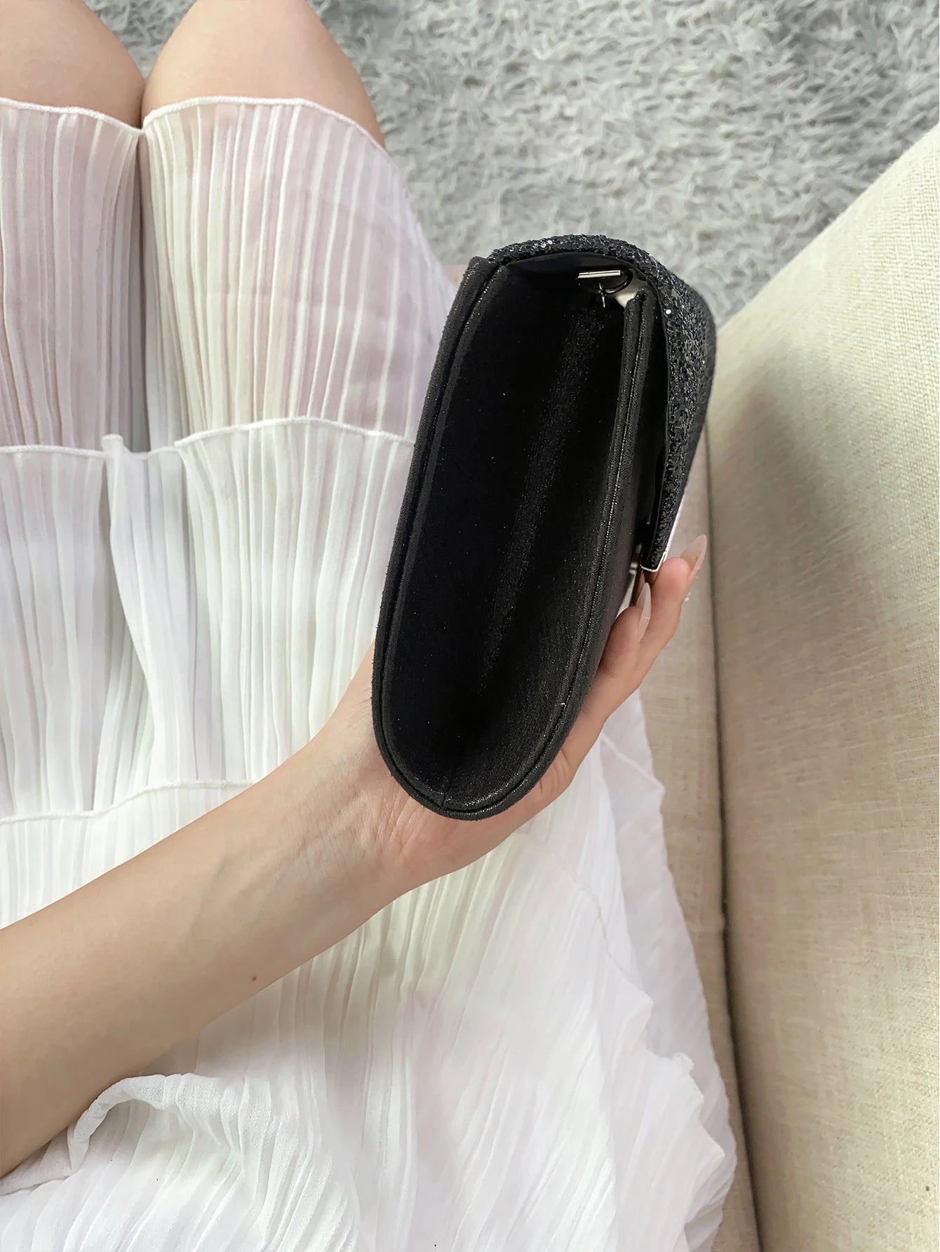 Glitter Bling,Shiny Elegant And Fashionable Envelope Clutch Bag, Party Wedding Handbag For Women Dinner Bag