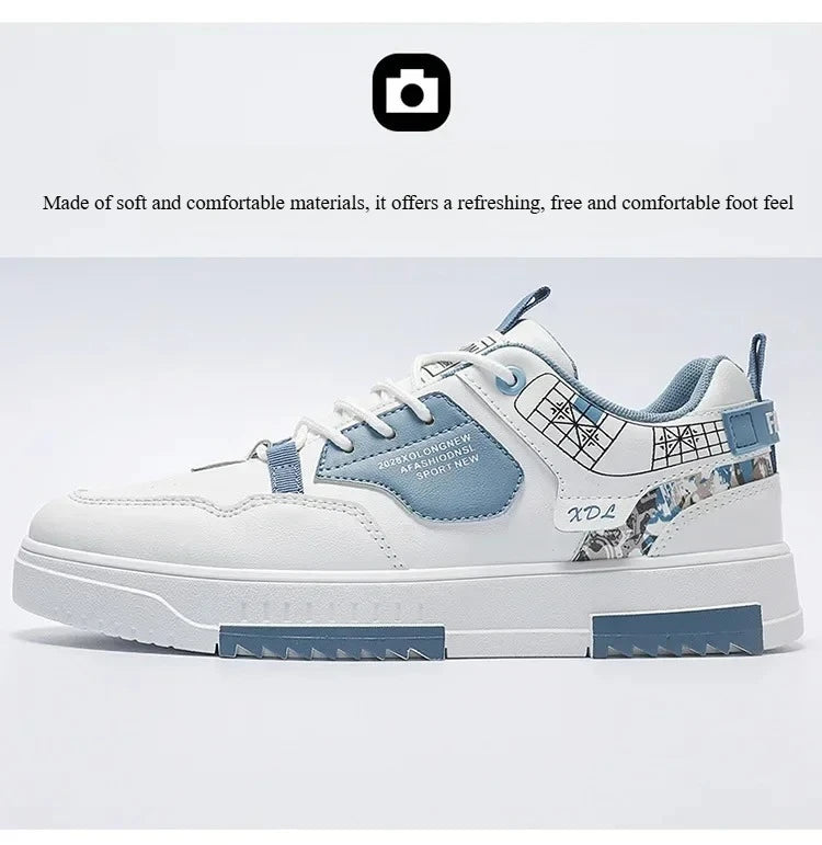 2025 Fashion Men Casual Platform Sneakes LaceUp Trainers Student Sneakes Mens Vulcanized Shoes Tennis Sneakers