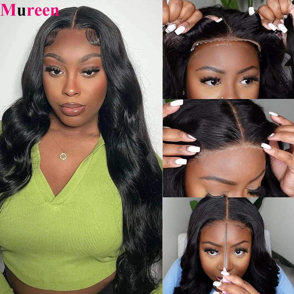 250% Density Glueless Wigs Human Hair Ready To Wear Body Wave Pre Cut Lace Wear And Go Wig 4X4 Lace Closure Wig