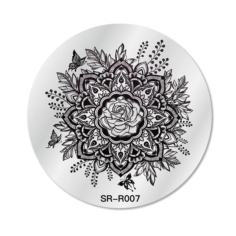 Nail Stamping Plate Flower Leaf Geometry Stamp Template Snakeskin Nail Image Plate Stencil DIY Printing Stainless Steel Tools