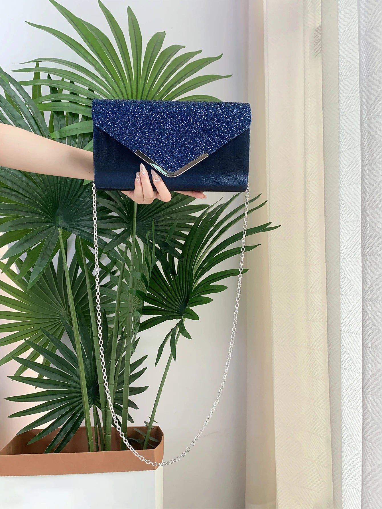 Glitter Bling,Shiny Elegant And Fashionable Envelope Clutch Bag, Party Wedding Handbag For Women Dinner Bag