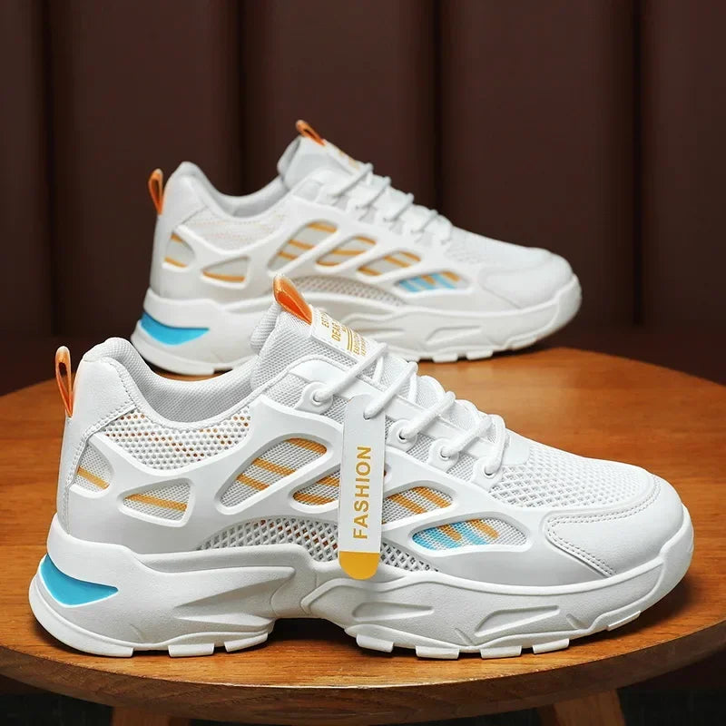 Men's Casual Sneakers Summer Breathable Anti Slip Mesh Outdoor Running Shoes Student Sneaker Tennis Shoes Zapatillas Informales