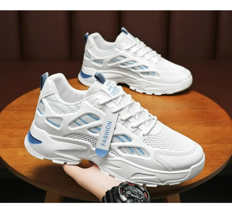 Men's Casual Sneakers Summer Breathable Anti Slip Mesh Outdoor Running Shoes Student Sneaker Tennis Shoes Zapatillas Informales