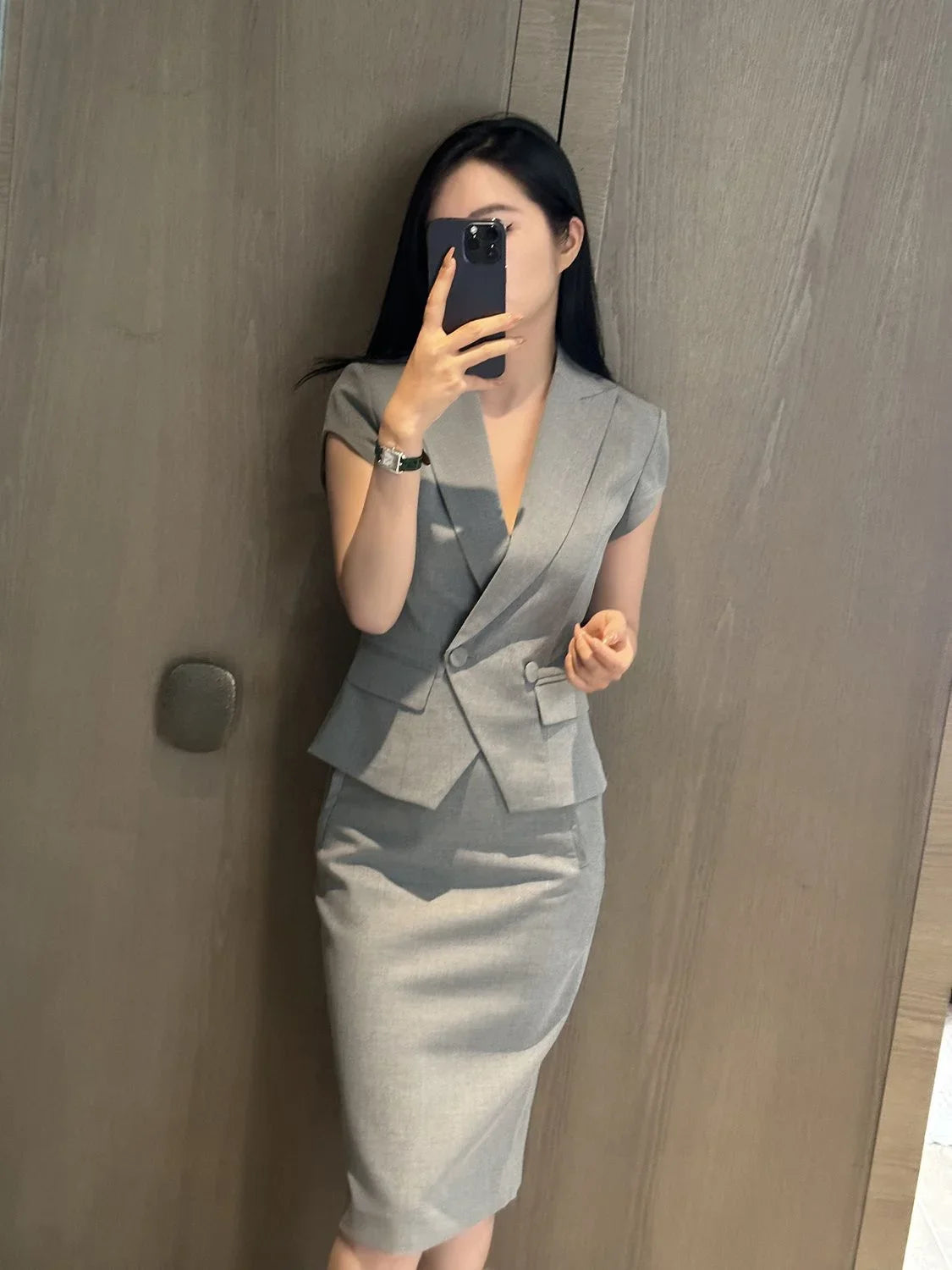 Short Sleeve Woman Outfit Sexy Office Skirt 2 Pieces Sets for Women Korea New in The Same Clothing Trend 2024 Festival Matching