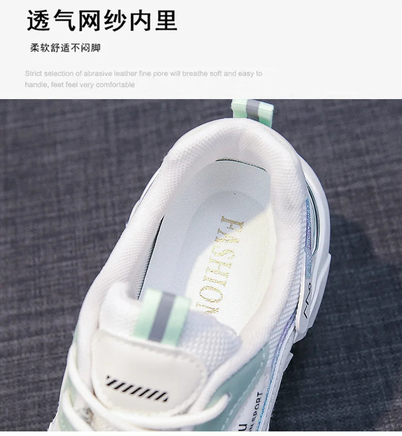 2024 women's Sports Platform Shoes Increased Breathable Women's Casual sneakers Lightweight Running Shoes Zapatillas De Mujer