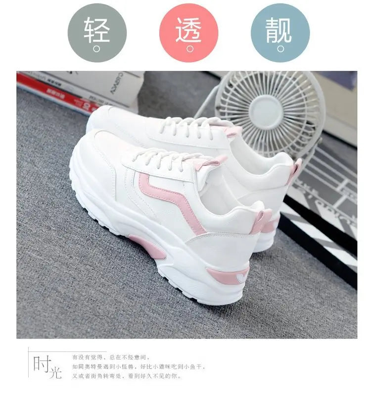 spring autumn Women Casual Zapatos Mujer Shoes Comfortable Breathable Mesh Sneakers Womens's Flat White Sneakers Vulcanized Shoe