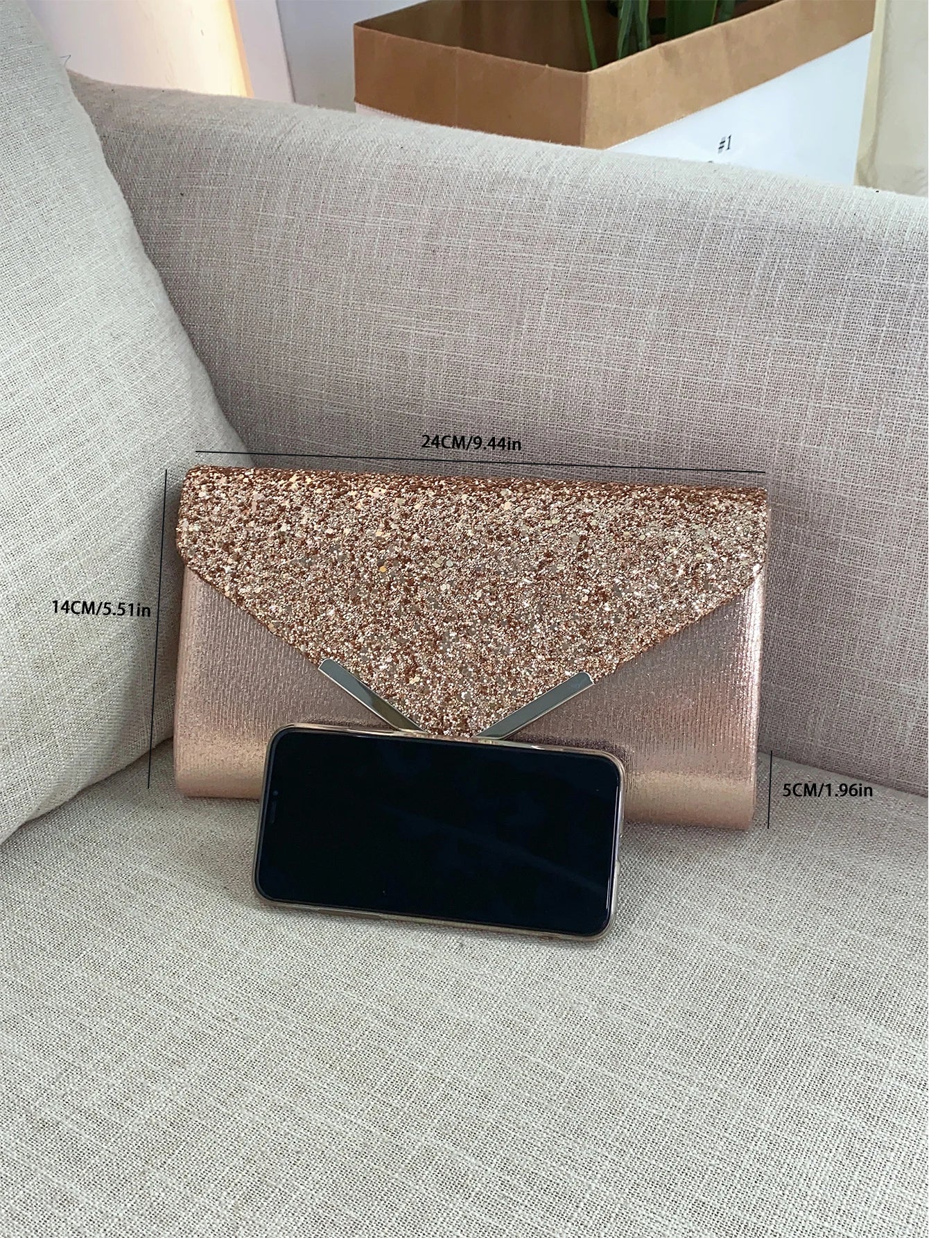 Glitter Bling,Shiny Elegant And Fashionable Envelope Clutch Bag, Party Wedding Handbag For Women Dinner Bag