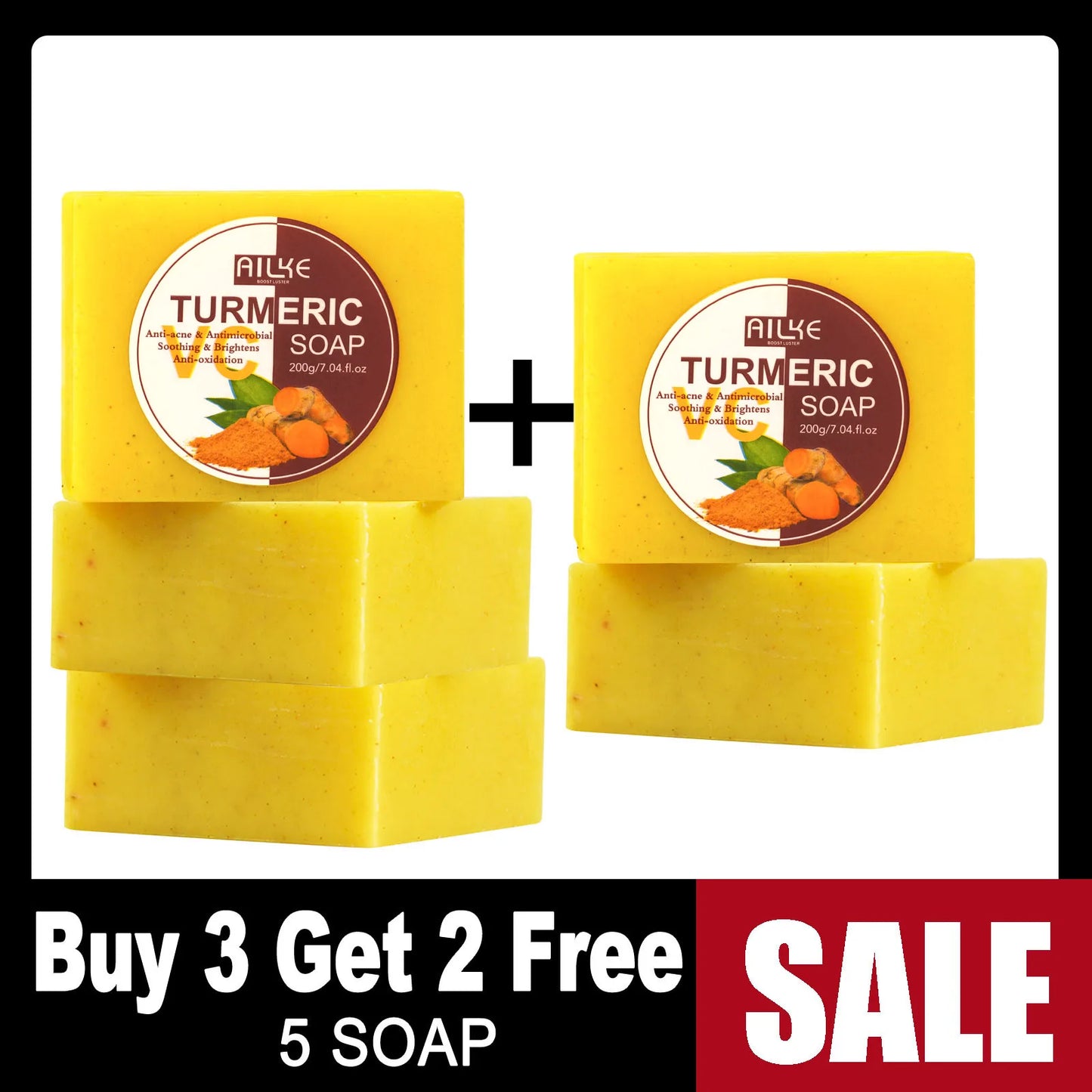 Organic Turmeric Skin Care Kit, Brighten, Remove Darkness, Lighten, Hydration, Exfoliate, Even Skin Tone, for Private Label