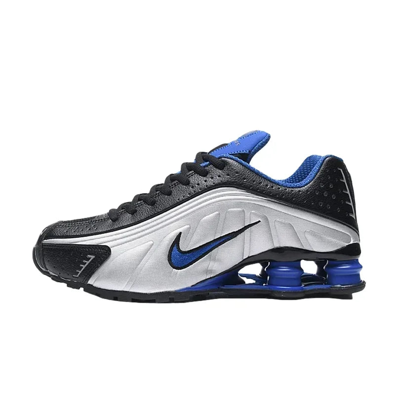 Nike Shox R4 Black Silver Retro Air Columns Non-slip Cushioning Casual Men Running Shoes Athletic Sneakers Men