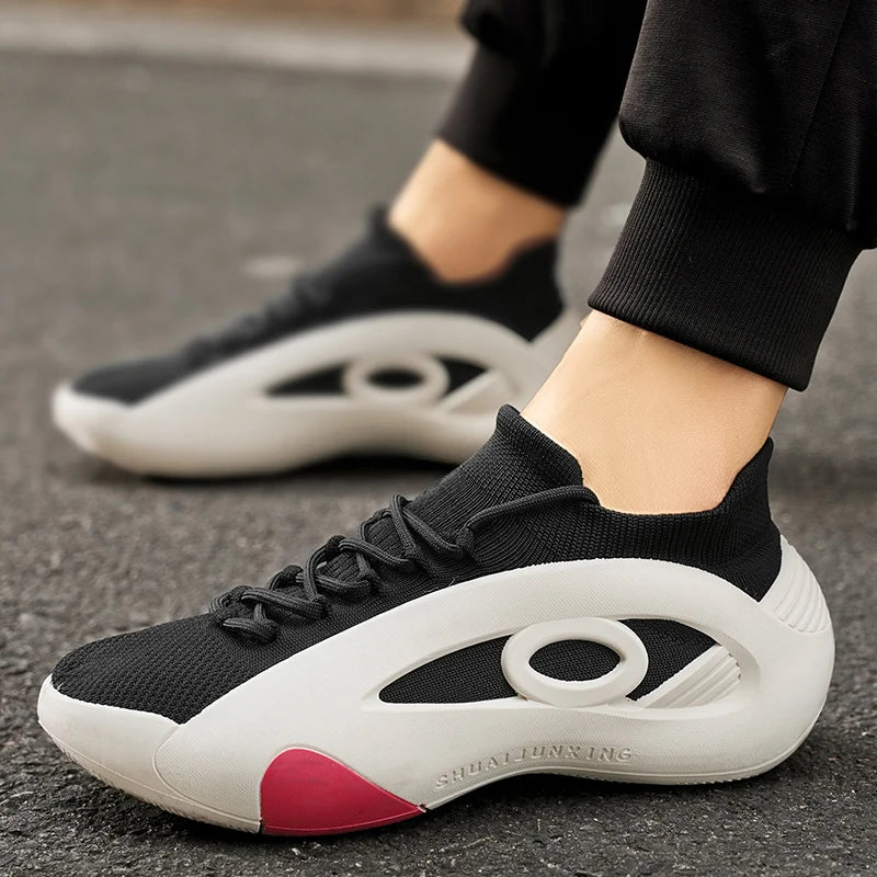 New Arrival Black Green Summer Sneakers for Men Breathable Socks Casual Sports Shoes Men Trainers Platform Designer Sneakers Men