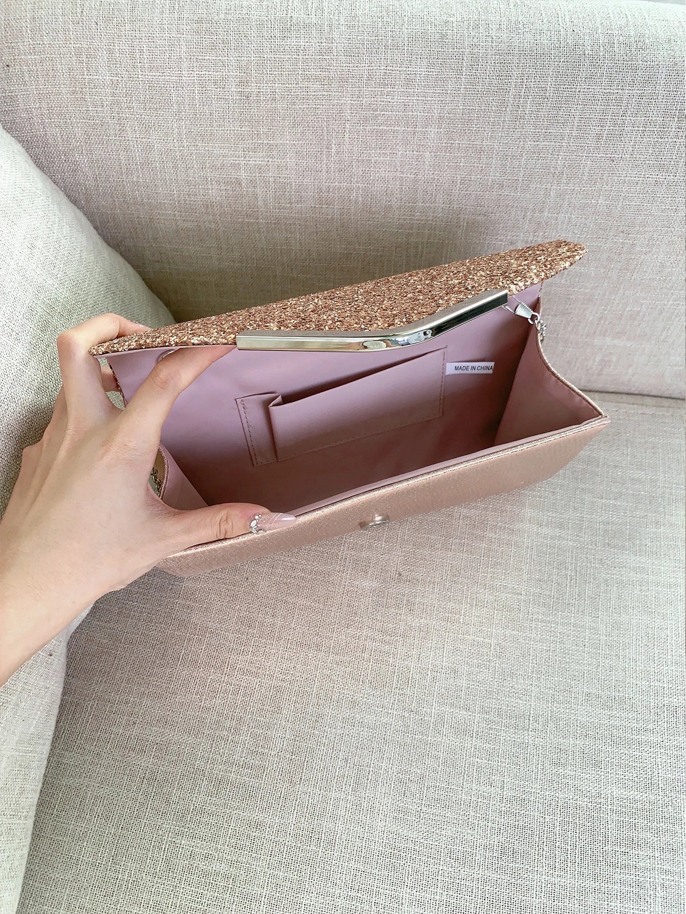 Glitter Bling,Shiny Elegant And Fashionable Envelope Clutch Bag, Party Wedding Handbag For Women Dinner Bag
