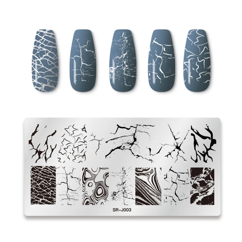 Nail Stamping Plate Flower Leaf Geometry Stamp Template Snakeskin Nail Image Plate Stencil DIY Printing Stainless Steel Tools