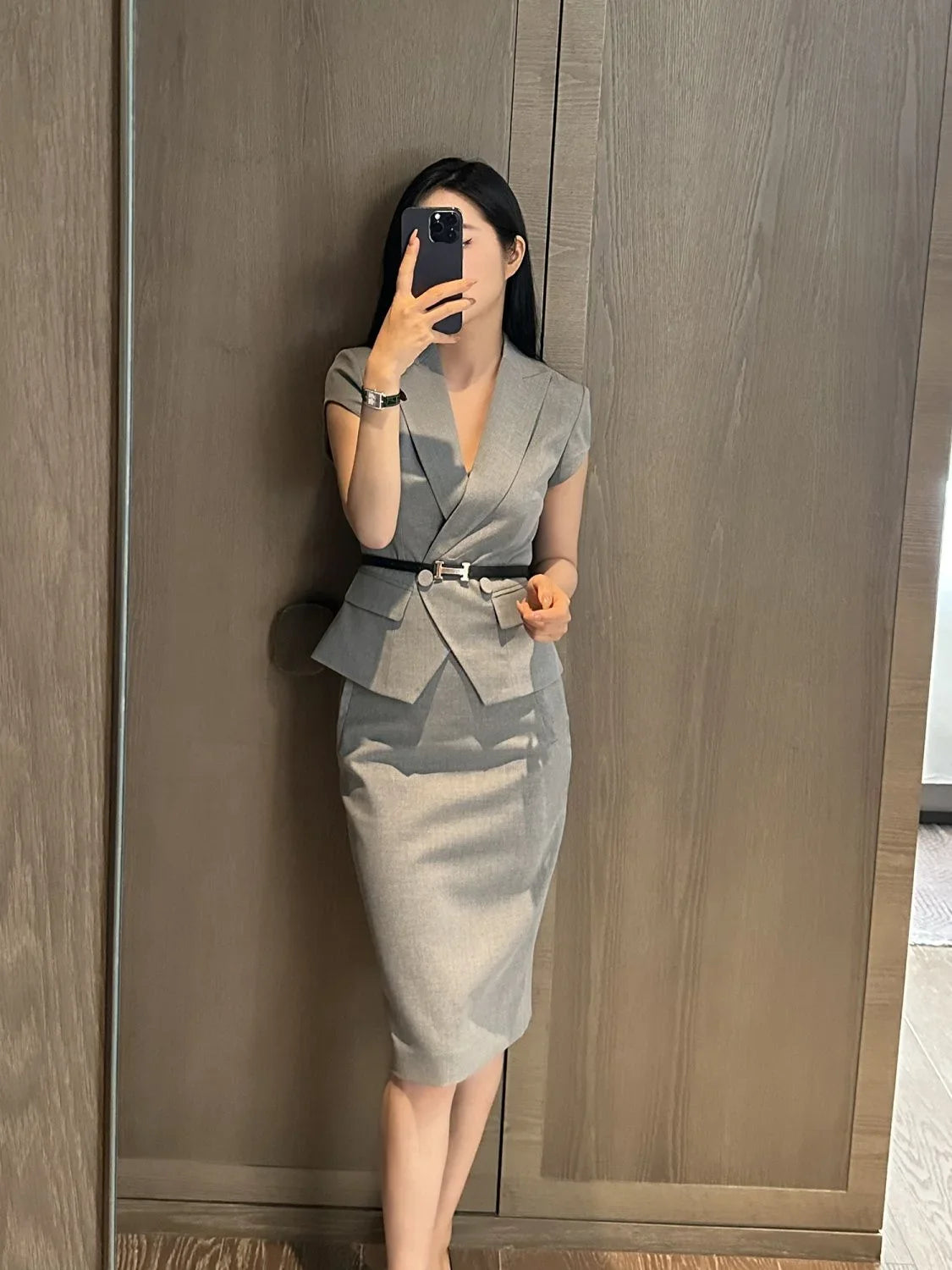 Short Sleeve Woman Outfit Sexy Office Skirt 2 Pieces Sets for Women Korea New in The Same Clothing Trend 2024 Festival Matching