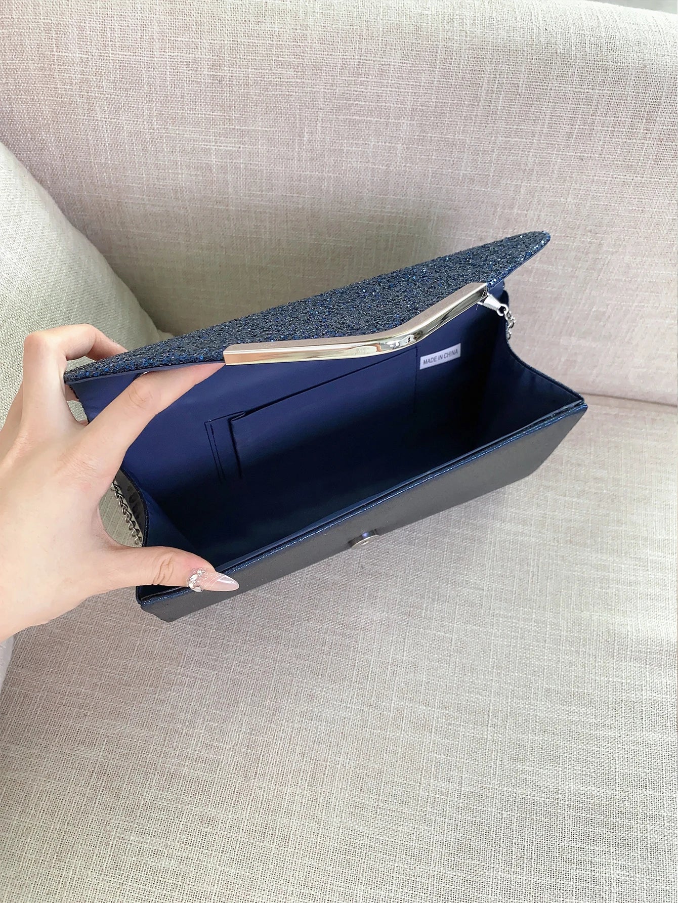 Glitter Bling,Shiny Elegant And Fashionable Envelope Clutch Bag, Party Wedding Handbag For Women Dinner Bag