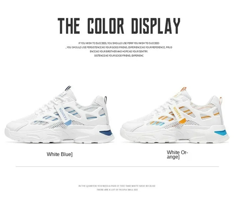 Men's Casual Sneakers Summer Breathable Anti Slip Mesh Outdoor Running Shoes Student Sneaker Tennis Shoes Zapatillas Informales
